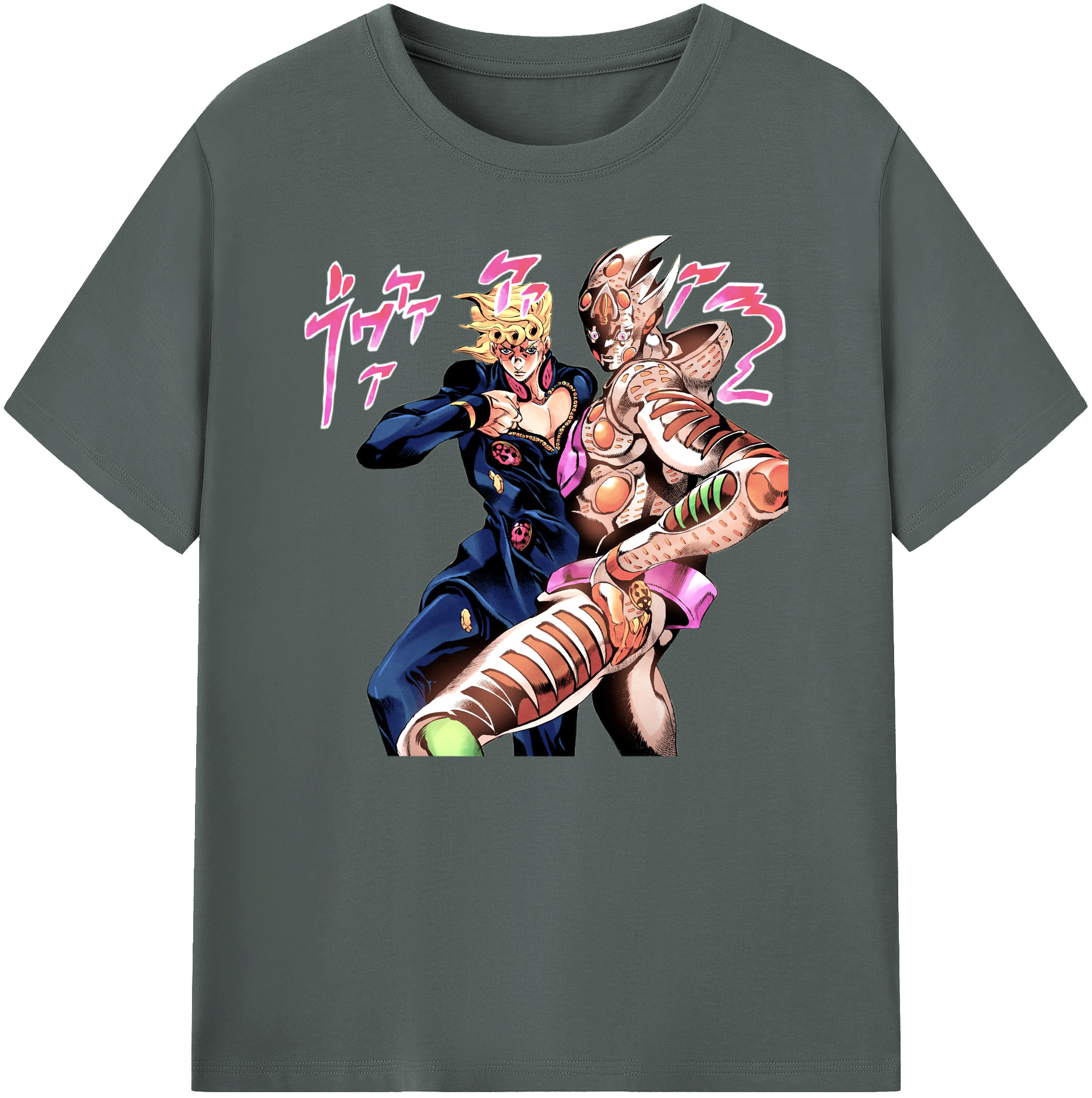 （画像用） ジョジョの奇妙な冒険 ジョルノ?ジョバァーナ JoJo's Bizarre Adventure Giorno Giovanna 綿100％ メンズ半袖Tシャツ｜肌触りやわらか＆通気性